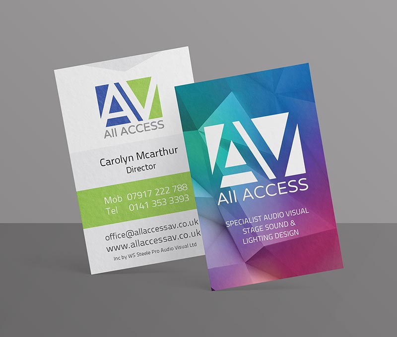 Bacon and banana Design AllAccessAV-Business Cards